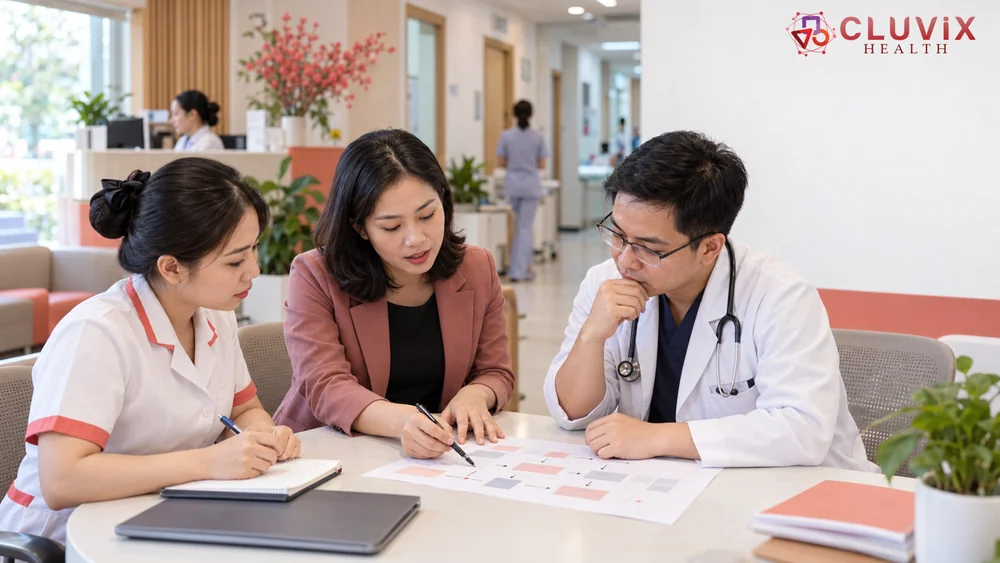 Chuyển đổi số phòng khám qua buổi rà soát luồng thông tin giữa quản lý, nhân viên và bác sĩ