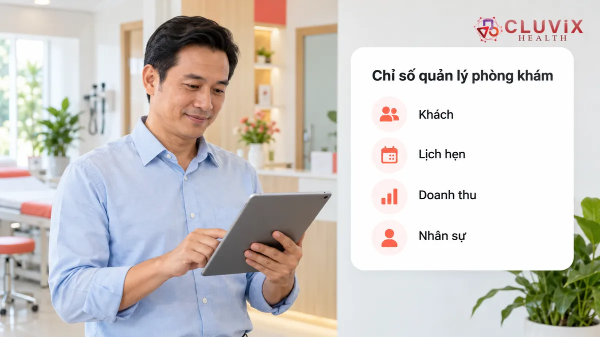 bảng chỉ số quản lý phòng khám chia theo bốn nhóm